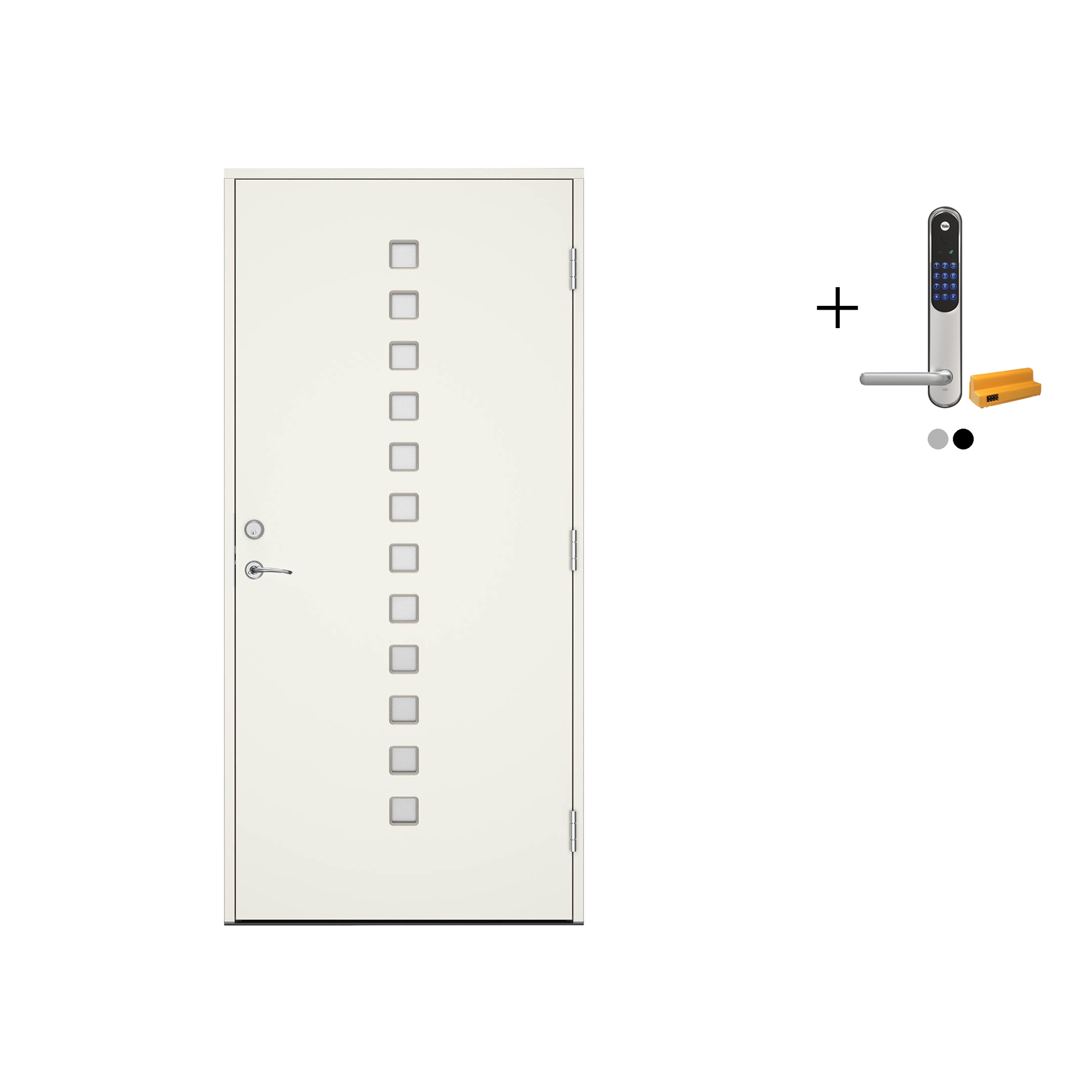 Ytterdør Swedoor Advance-Line Statement Echo med Yale Doorman Classic Home